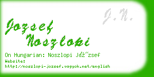 jozsef noszlopi business card